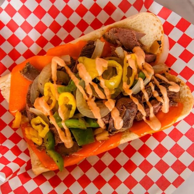 Lafilly Cheese Steak Sandwich.